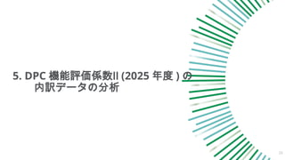 5. DPC 機能評価係数Ⅱ (2025 年度 ) の
内訳データの分析
26
 