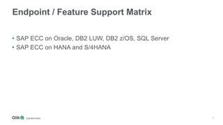 Qlik Replicate for inlude SAP ECC on Oracle, DB2 LUW, DB2 z/OS, SQL ...