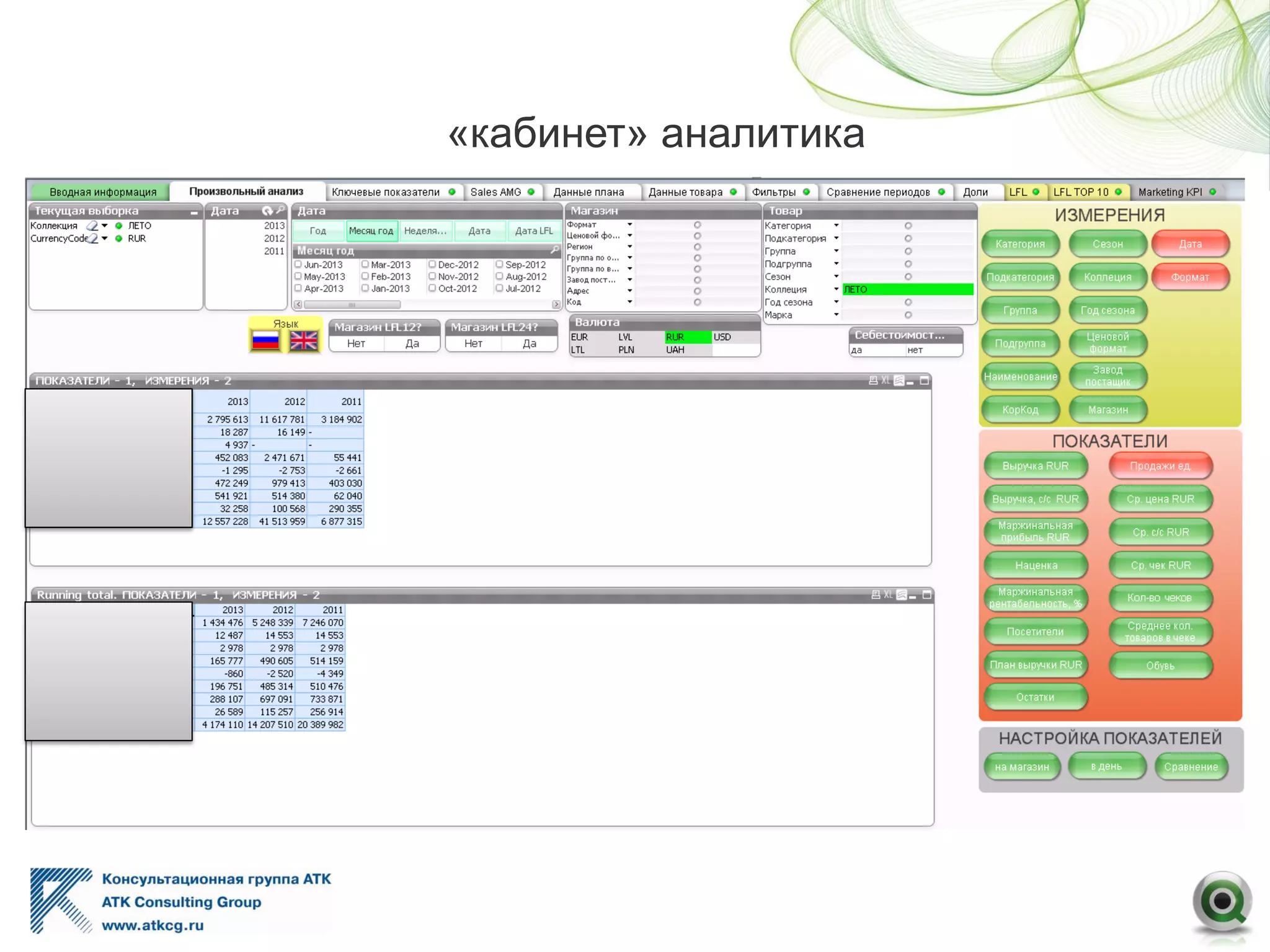 «кабинет» аналитика
 