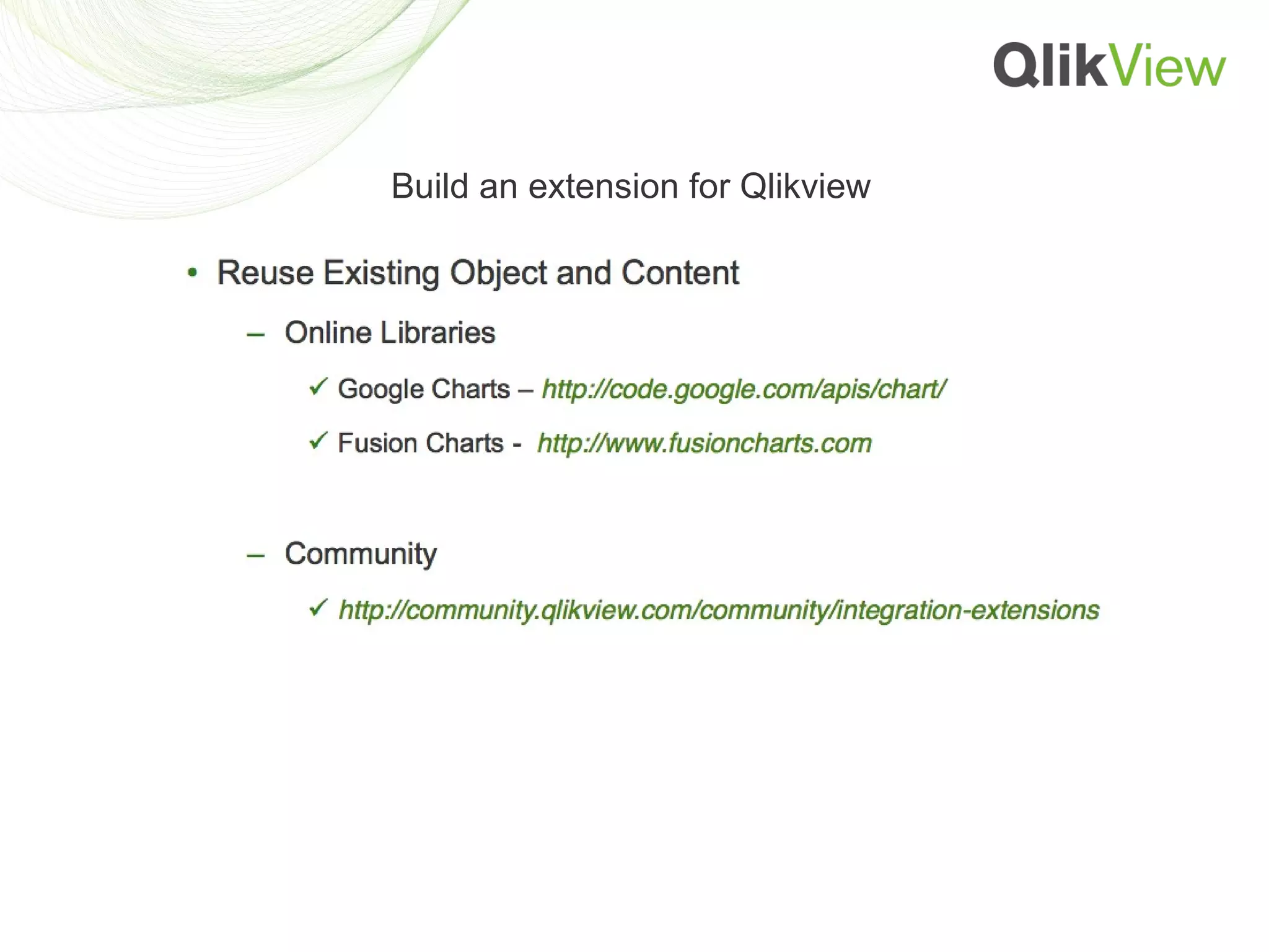 Build an extension for Qlikview