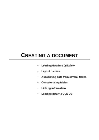 Qlik view creating a document