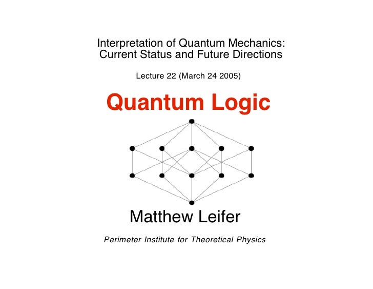Quantum Logic