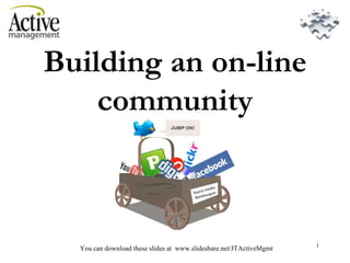 Building an on-line community 2006 Copyright Active Management & Australian Fitness Network. Active Management – Providing the missing pieces to successful business management. 