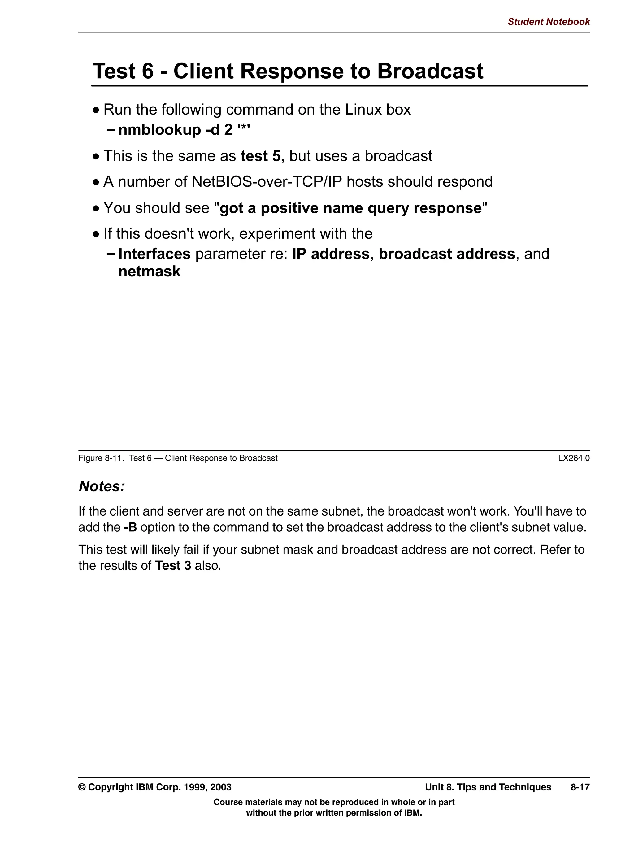 Student Notebook




   RQILJXULQJ [@LQHWG WR 6XSSRUW 6:$7
      ,I RXU GLVWULEXWLRQ XVHV LQHWG
         $GG WKH IROORZLQJ OLQH DW WKH ERWWRP RI HWFLQHWGFRQI
         VZDW VWUHDP WFS QRZDLW URRW XVUELQVZDW VZDW
         5HVWDUW WKH LQHWG VHUYHU
      ,I RXU GLVWULEXWLRQ XVHV [LQHWG
         KDQJH GLVDEOH HV LQWR GLVDEOH                                  QR LQ HWF[LQHWGGVZDW
         RU FKNFRQILJ VZDW RQ 