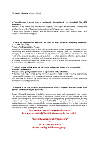 Qm0010 foundation of quality management | DOCX