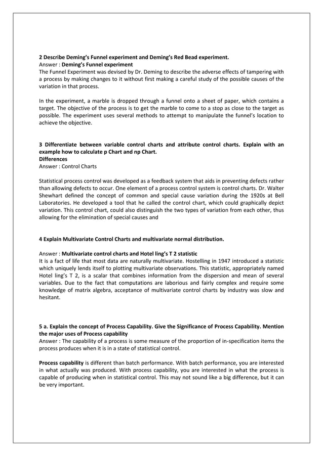 Qm0012 statistical process control and process capability | DOCX