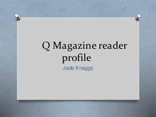 Q Magazine reader
profile
Jade Knaggs
 