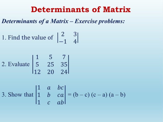 Matrices and Determinants | PDF
