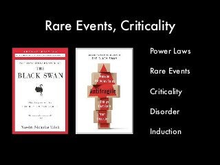 Rare Events, Criticality
Power Laws
Rare Events
Criticality
Disorder
Induction
 