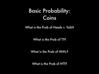 Example: The number appearing on the upward face of
a die the ﬁrst time it is thrown and that appearing on the
same die the second time, are independent. e.g. the
event of getting a "1" when a die is thrown and the
event of getting a "1" the second time it is thrown are
independent.
Statistical Independence
 