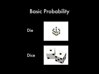 If it is uncertain whether or not an event will happen, then
its probability is some fraction between 0 and 1 (or a
fraction converted to a decimal number).
0 1
Certain not
to happen
Equally likely to
happen or not to happen Certain to
happen
0%
50 %
Chance
100%
 