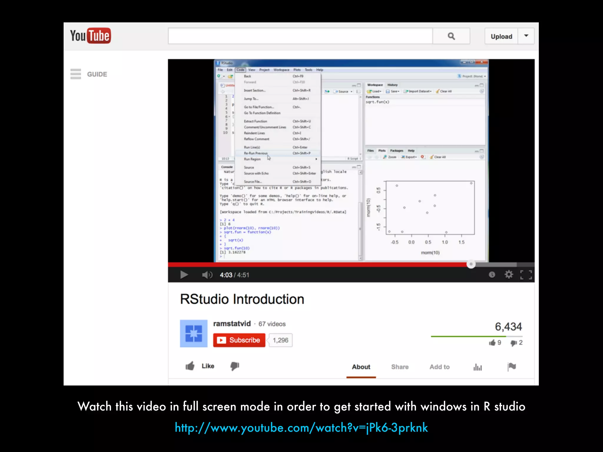 Watch this video in full screen mode in order to get started with windows in R studio
http://www.youtube.com/watch?v=jPk6-3prknk
 