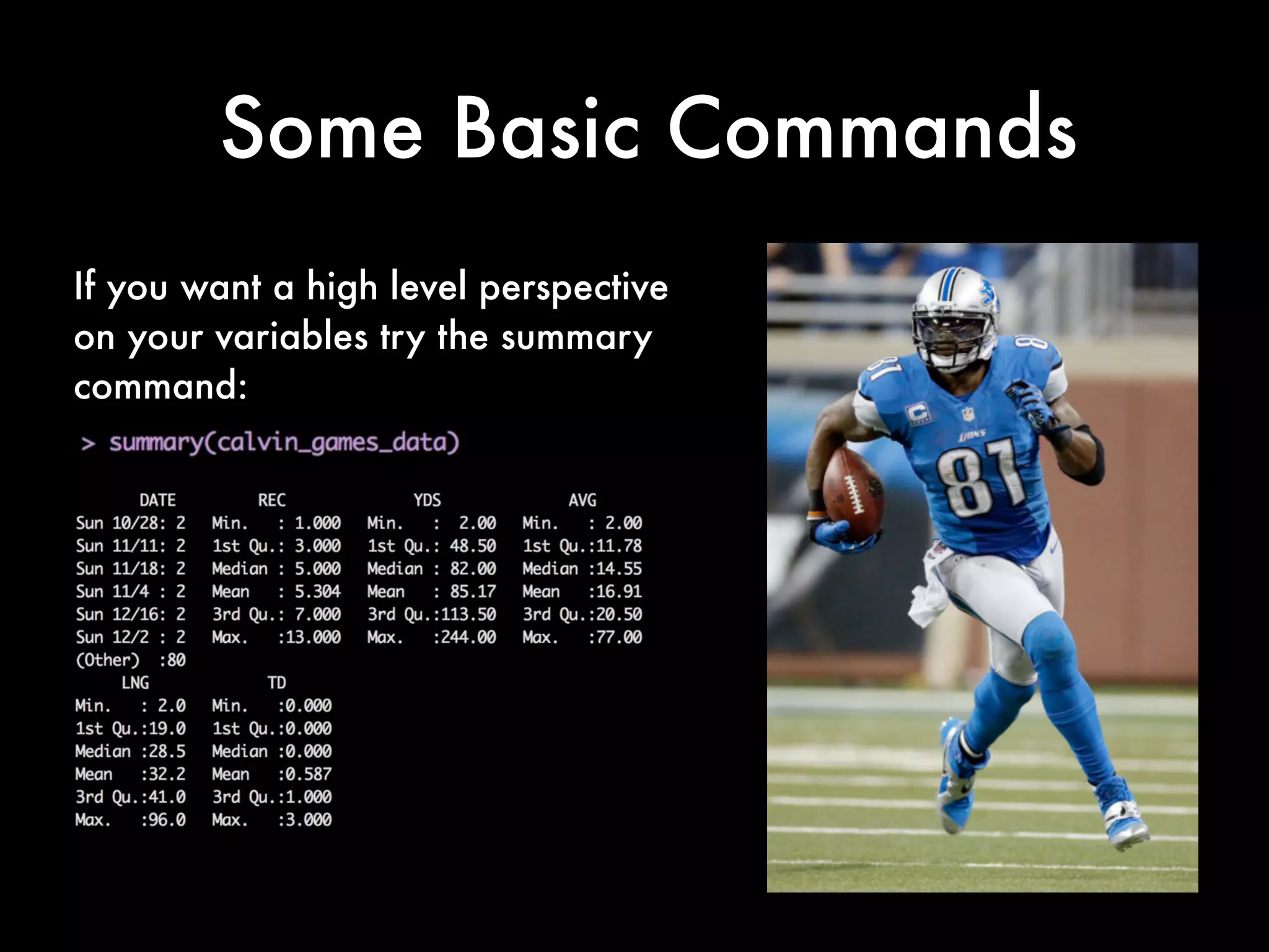 The NULL here
will reset the
row numbers
 