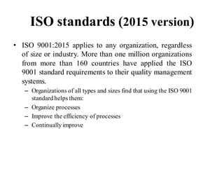 Iso Organization Standard Examples Comprehensive Overview of ISO and Quality Standards Evolution | PDF