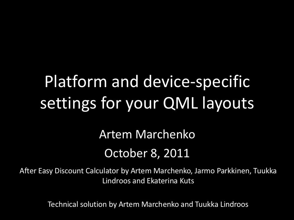 QML settings