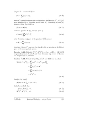 Quantum Mechanics: Lecture notes