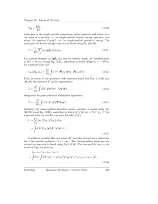 Quantum Mechanics: Lecture notes