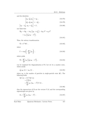 Quantum Mechanics: Lecture notes