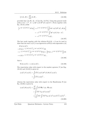 Quantum Mechanics: Lecture notes