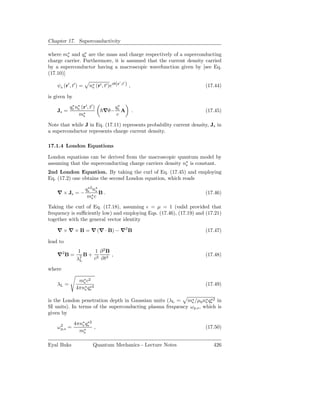 Quantum Mechanics: Lecture notes