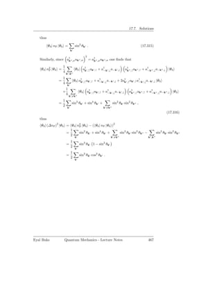 Quantum Mechanics: Lecture notes