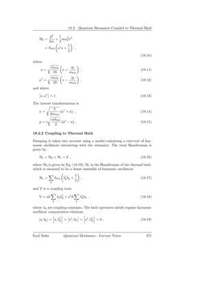 Quantum Mechanics: Lecture notes