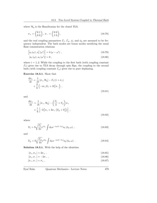 Quantum Mechanics: Lecture notes