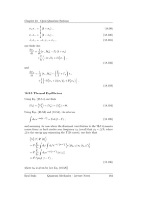 Quantum Mechanics: Lecture notes