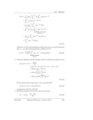 Quantum Mechanics: Lecture notes