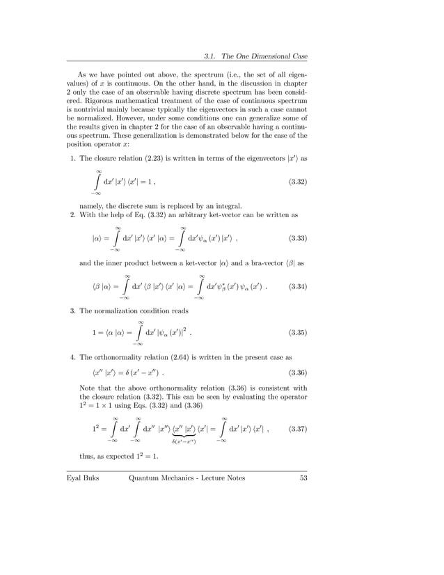 Quantum Mechanics Lecture Notes Quantum Mechanics Lecture Notes