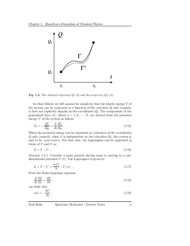 Quantum Mechanics Lecture notes
