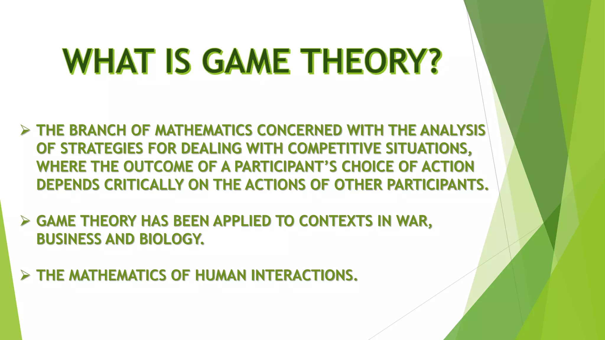 Game Theory - Quantitative Analysis for Decision Making | PPTX