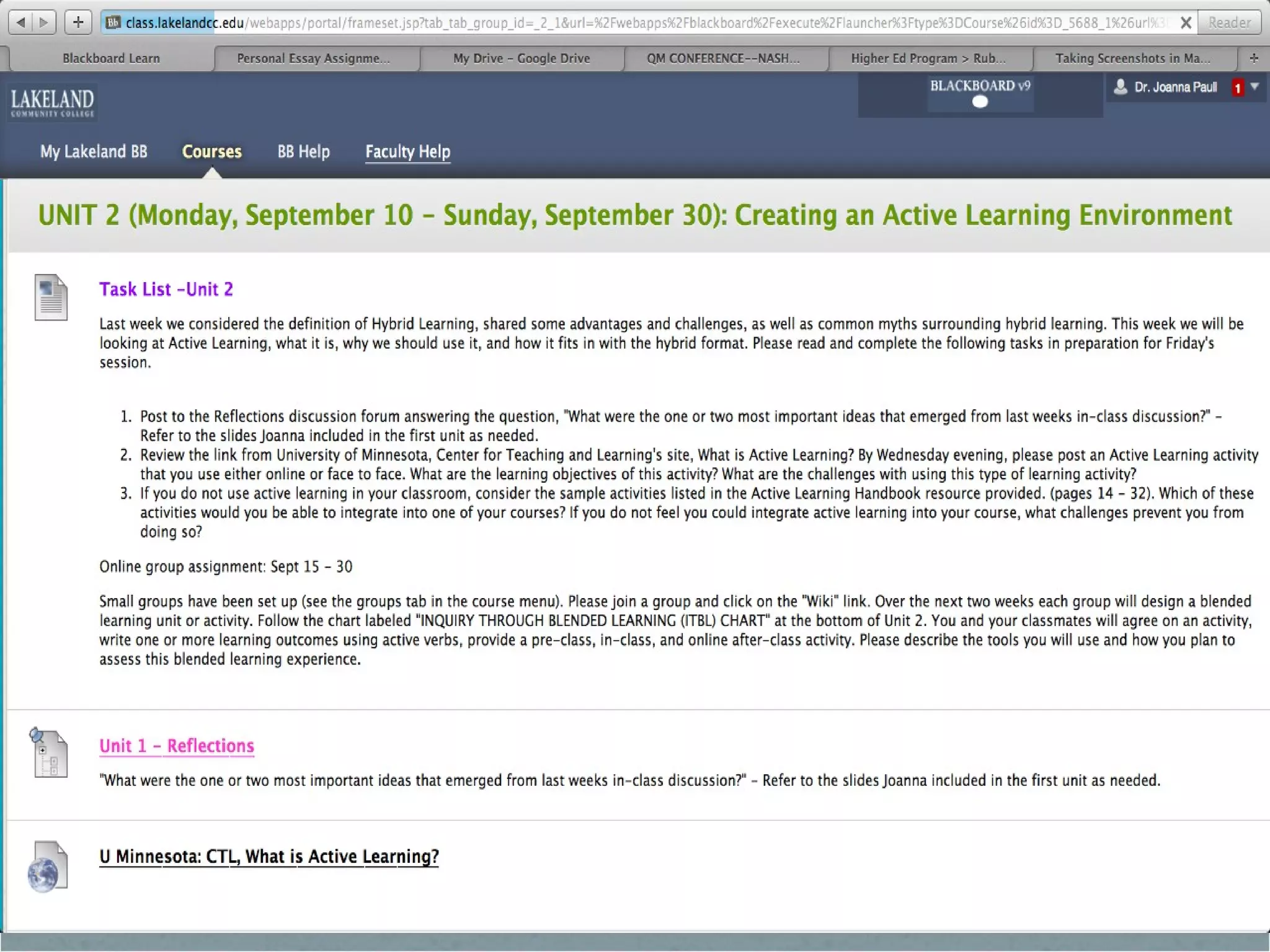 QM Standard: Active
Learning

 