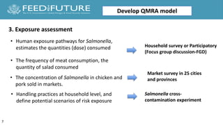 Quantitative microbial risk assessment of salmonellosis from chicken and pork salad consumption in Cambodian households