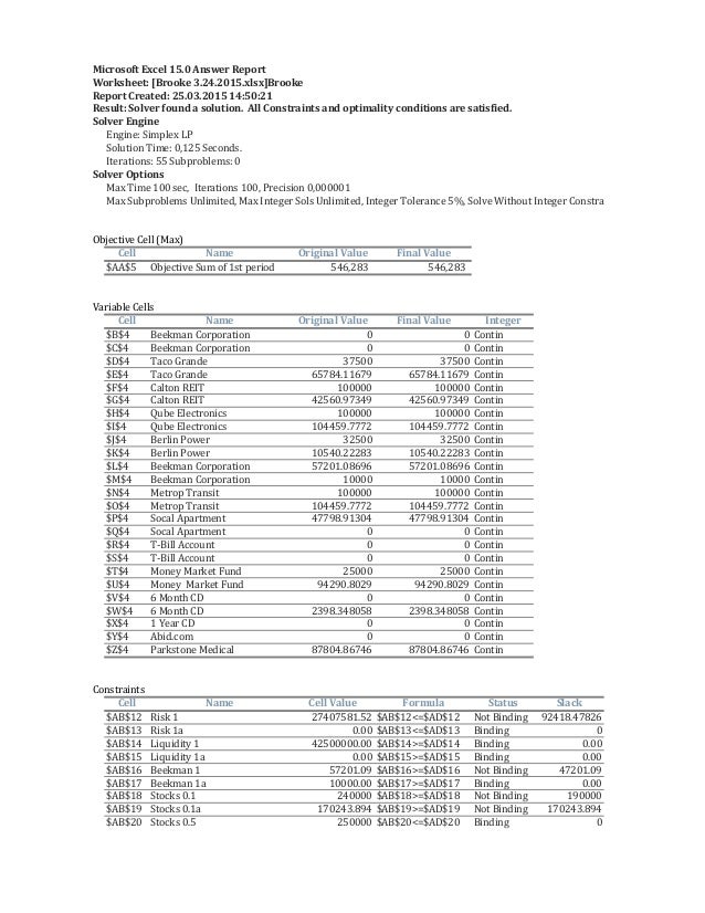 Investment Report - Quantitative Methods