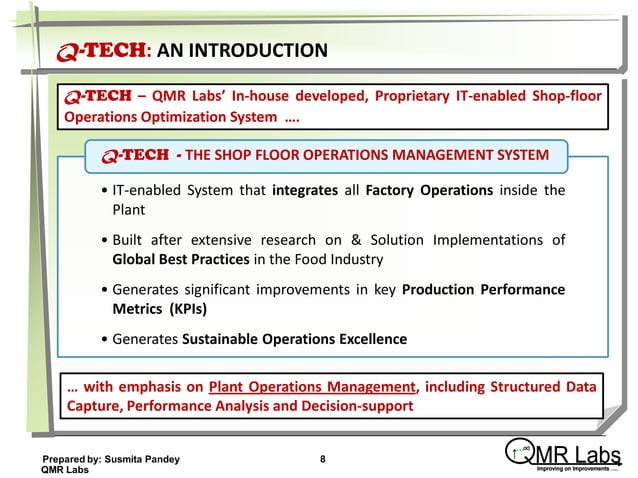 Qmr labs corporate presentation | PPT