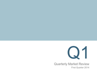 Q1Quarterly Market Review
First Quarter 2014
 