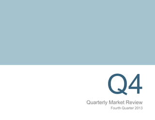 Q4
Quarterly Market Review
Fourth Quarter 2013

 