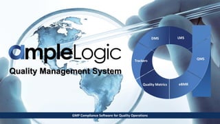 GMP Compliance Software for Quality Operations
Quality Management System
 