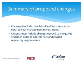 PECB Webinar: Proposed changes for medical device quality management systems and regulatory requirements