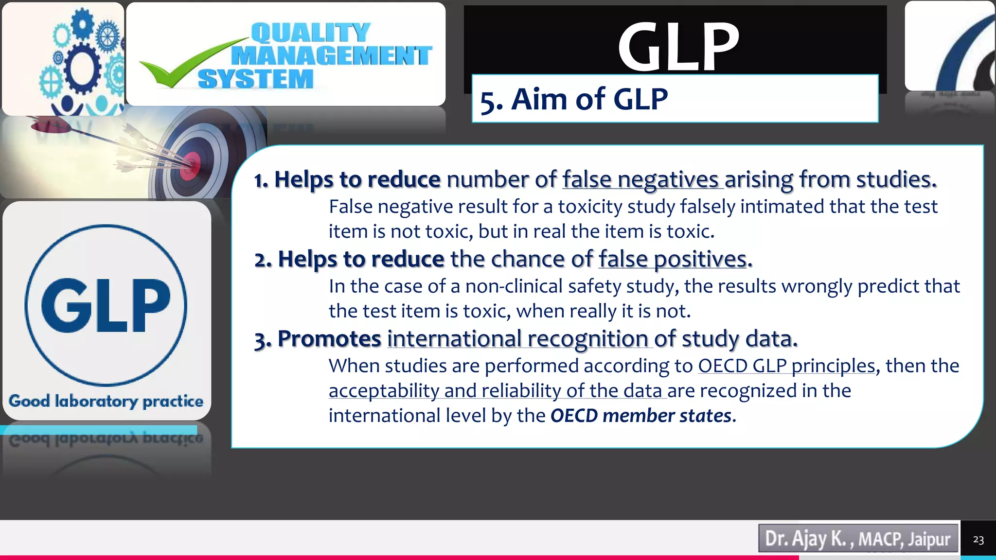 Quality management systems: Good Laboratory Practice (QMS GLP) | PPSX