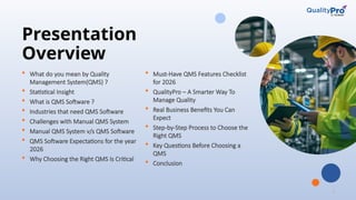 Choosing the Right QMS Software: Essential Features Checklist for 2026 ...