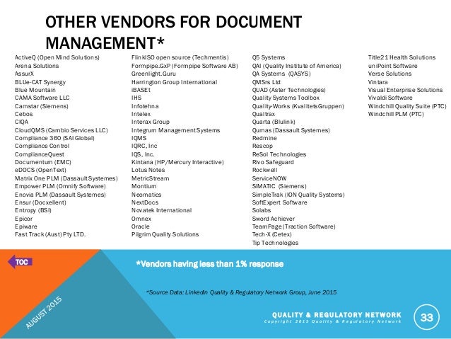 2015 quality management system vendor benchmark american benchmark machine works