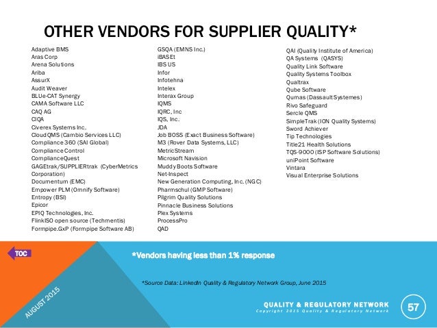 2015 quality management system vendor benchmark american benchmark machine works