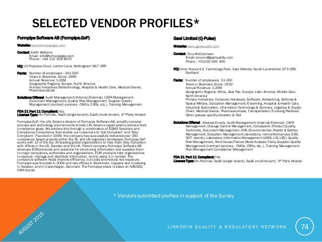 2015 quality management system vendor benchmark american benchmark machine works