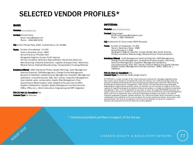 2015 quality management system vendor benchmark american benchmark machine works