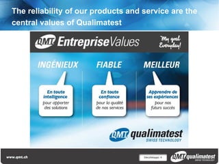 The reliability of our products and service are the
central values of Qualimatest




                                    Décolletage| 4
 