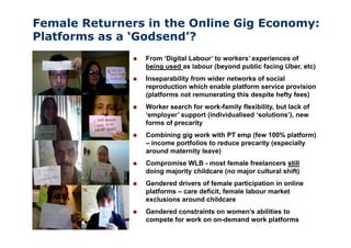 Women in the Online Gig Economy