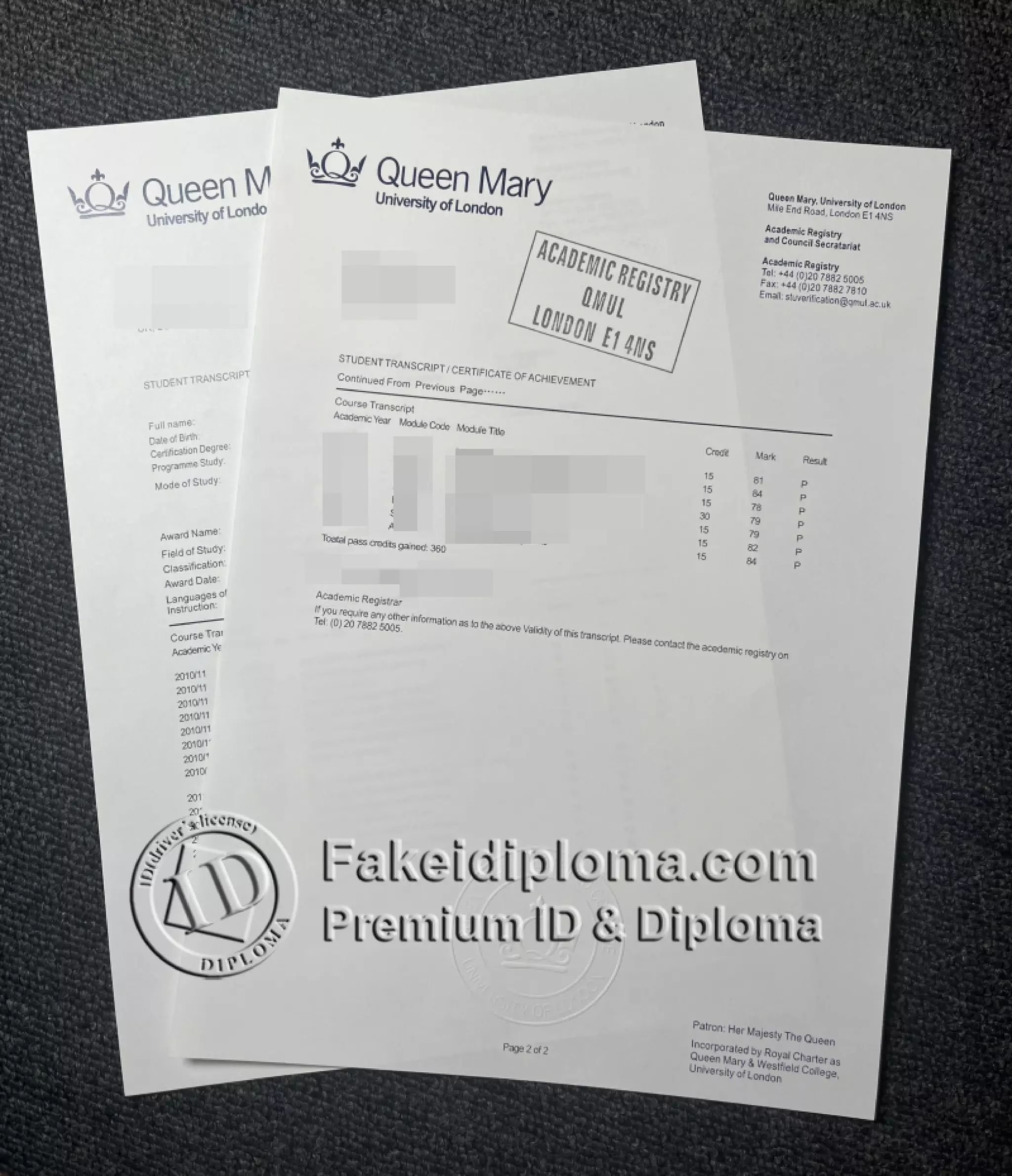 QMUL transcript | PDF