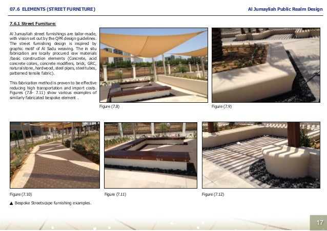 Furniture Design Guidelines jumayliah public realm design report Furniture Design Guidelines jumayliah public realm design report